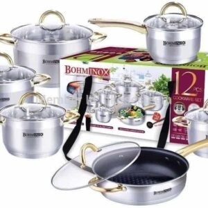 Bohminox 12pcs Heavy duty Cookware Set