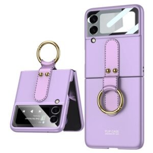 Samsung Galaxy Z Flip3/4 5G Case Ultra Thin Matte PC Protective Cover With Ring