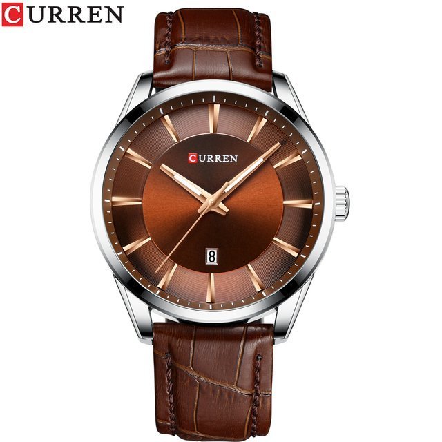 CURREN Quartz Watches for Men Leather Strap Male Wristwatches