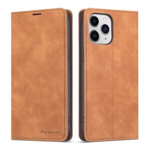 Fornwenw Genuine Leather Flip Cover for iPhone 12 Series