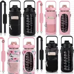 2 Liter Water Bottle with Strap Thermos Pouch Water Cup Cover Storage Bag Carrier Sleeve Bag