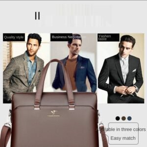 Luxury Briefcase Business PU Leather office Laptop Bag