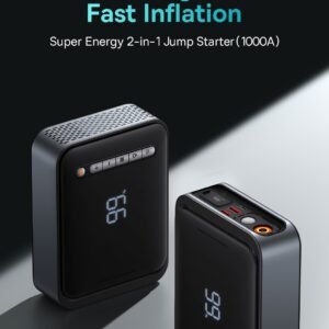 BASEUS 2 in 1 1000A Car Jump Starter Power Bank and Portable Air Compressor Inflator Pump