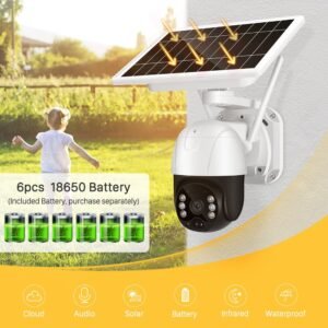 PTZ  360 Degrees 5MP 4G SIM Card Solar WIFI Security Motion Surveillance Camera