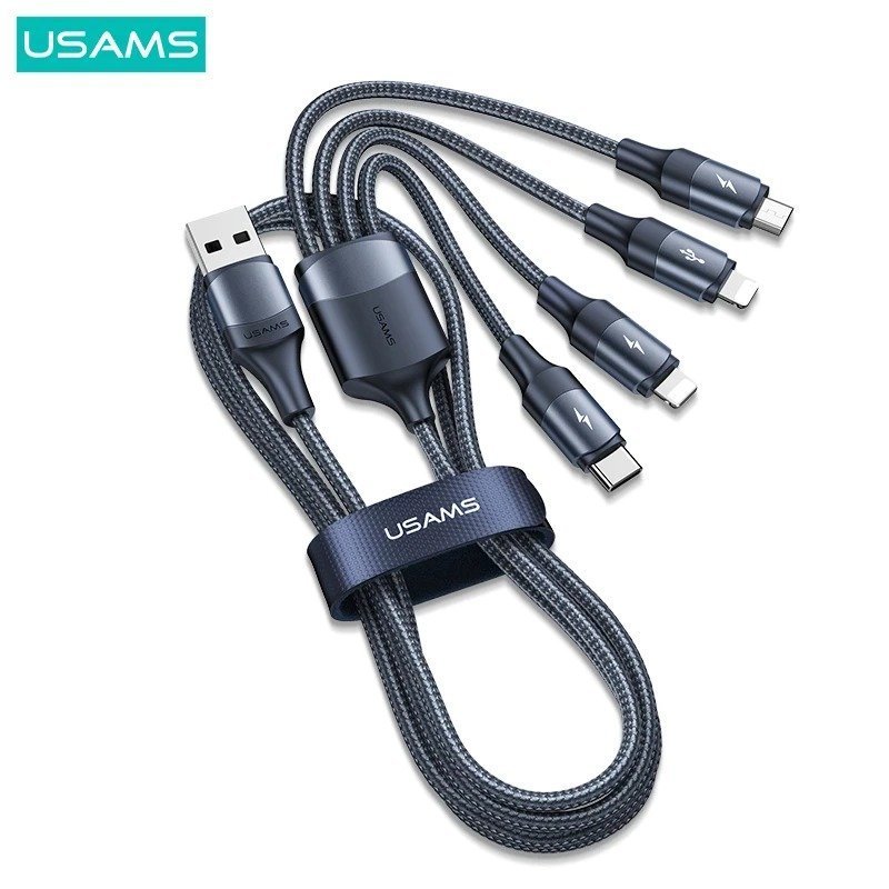 Premium Usams U73 Series 4 IN 1 Braided Fast Charging Cable
