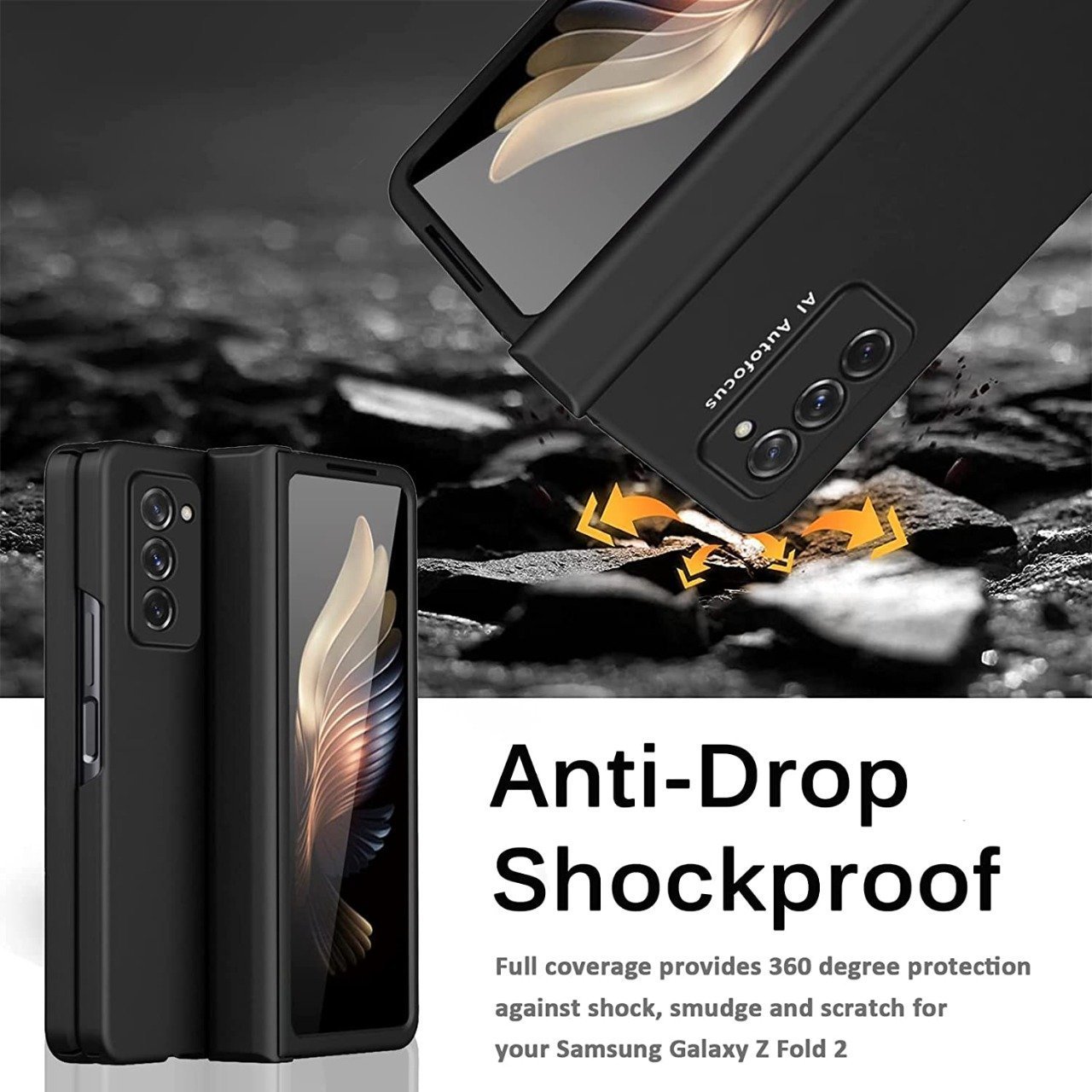 Samsung Galaxy Z Fold 2 Ultra-Thin Hard PC Bumper Anti-Drop Free Folding Hinged Case - Image 4