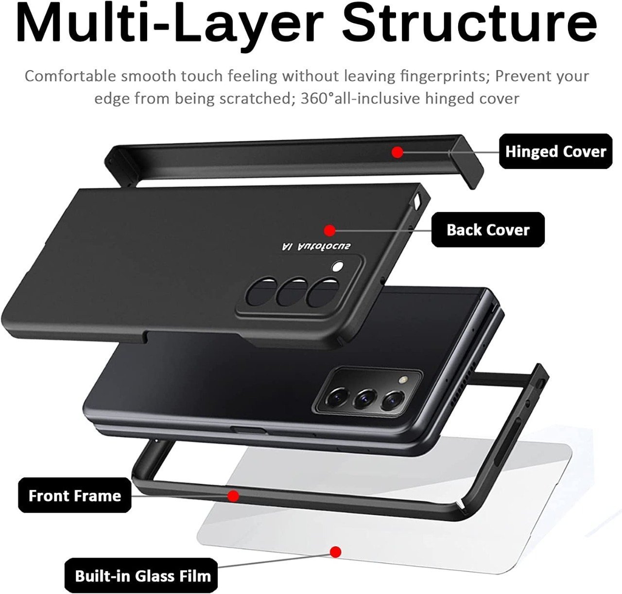 Samsung Galaxy Z Fold 2 Ultra-Thin Hard PC Bumper Anti-Drop Free Folding Hinged Case - Image 6