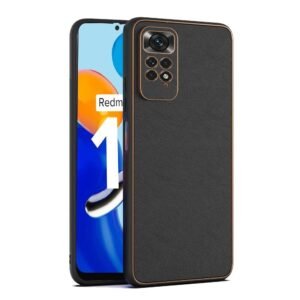 Redmi Note 10/11 Series Luxury Gold Electroplating Leather Chrome Case