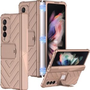 Samsung Galaxy Z Fold 3/4 Case with Stand Adjustable Stand, Magnetic Hinge Cover, Upgrade Drop Shock Resistant Folding Case
