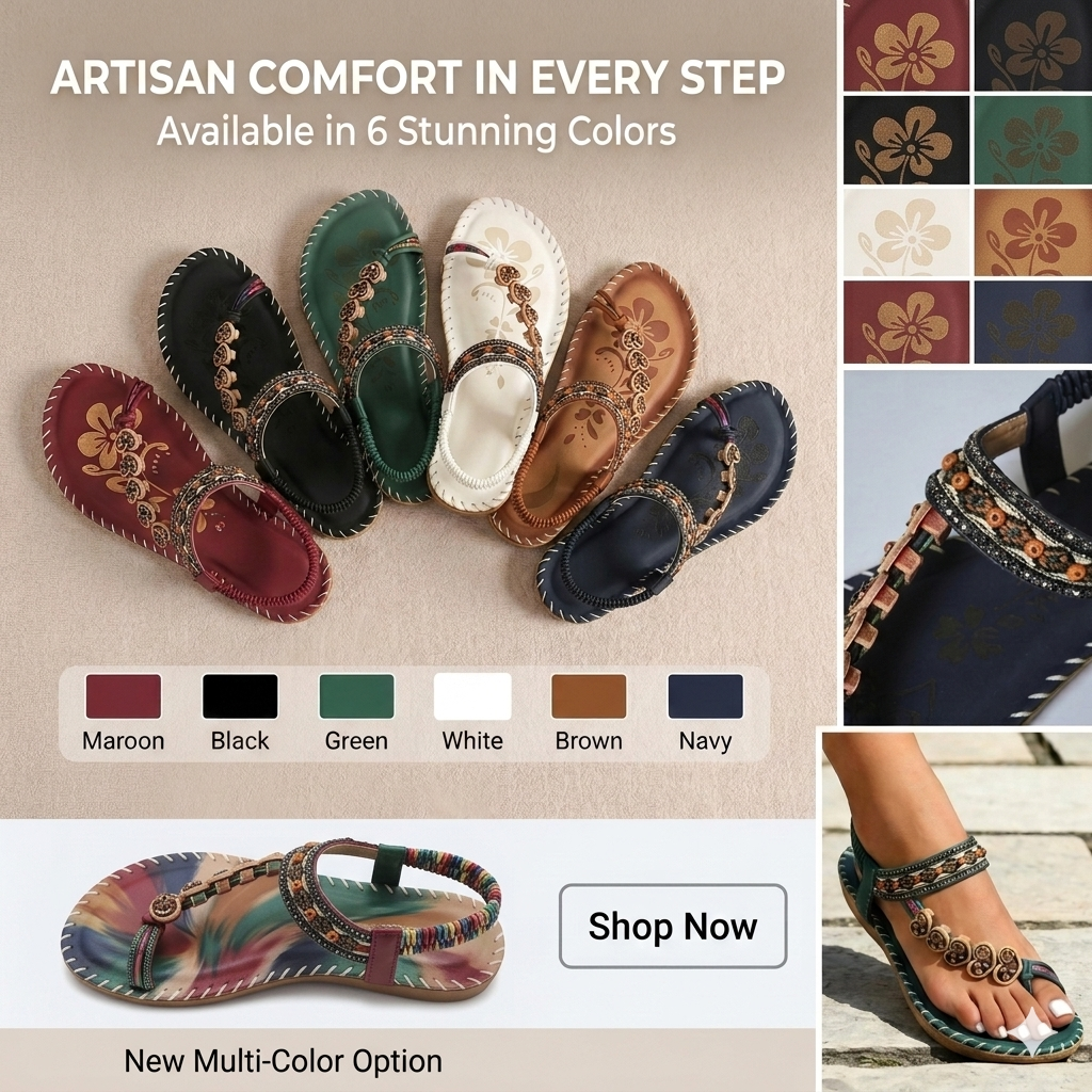 Premium Quality Bohemian Comfortable Summer Sandal - Image 36